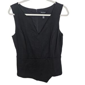 White House Black Market Top Womens Blouse Sleeveless Blouse 10 Black Blouse